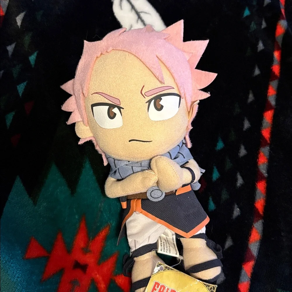 Fairy Tail Natsu Dragneel Great Eastern GE Animation 9.5”‎ Plush new with tags